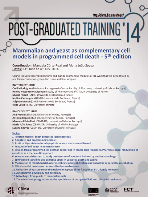  Poster Mammalian and yeast as complementary cell models in programmed cell death - 5th edition 
